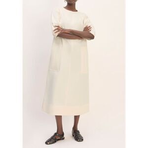 Everlane NWT The Short-Sleeve Puff Midi Dress sz XL